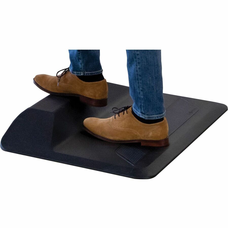 Fellowes ActiveFusion Anti-Fatigue Mat - Floor, Workstation - 35.75" Width x 23.500" Depth x 3.500" Thickness - Rectangular - Black - 1Each