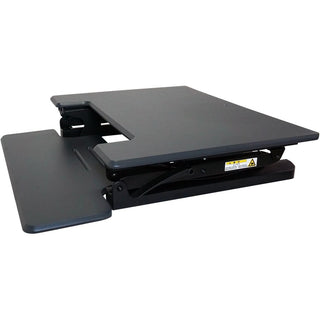 High Rise Height Adjustable Standing Desk with Keyboard Tray, 31" x 31.25" x 5.25" to 20", Gray/Black