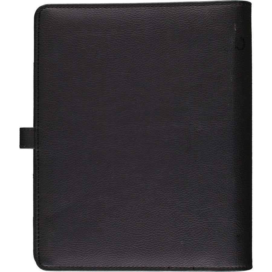 At-A-Glance Buckle Closure Undated Desk Start Set - Julian Dates - Weekly, Monthly - 8:00 AM to 5:00 PM - 1 Month, 1 Week Double Page Layout - 5 1/2" x 8 1/2" Sheet Size - 7-ring - Buckle Closure - Desk - Black - Faux Leather - Reference Calendar, Ta