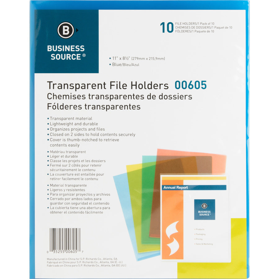 business-source-letter-file-sleeve-8-1-2-x-11-20-sheet-capacity-blue-10-pack_bsn00605 - 5