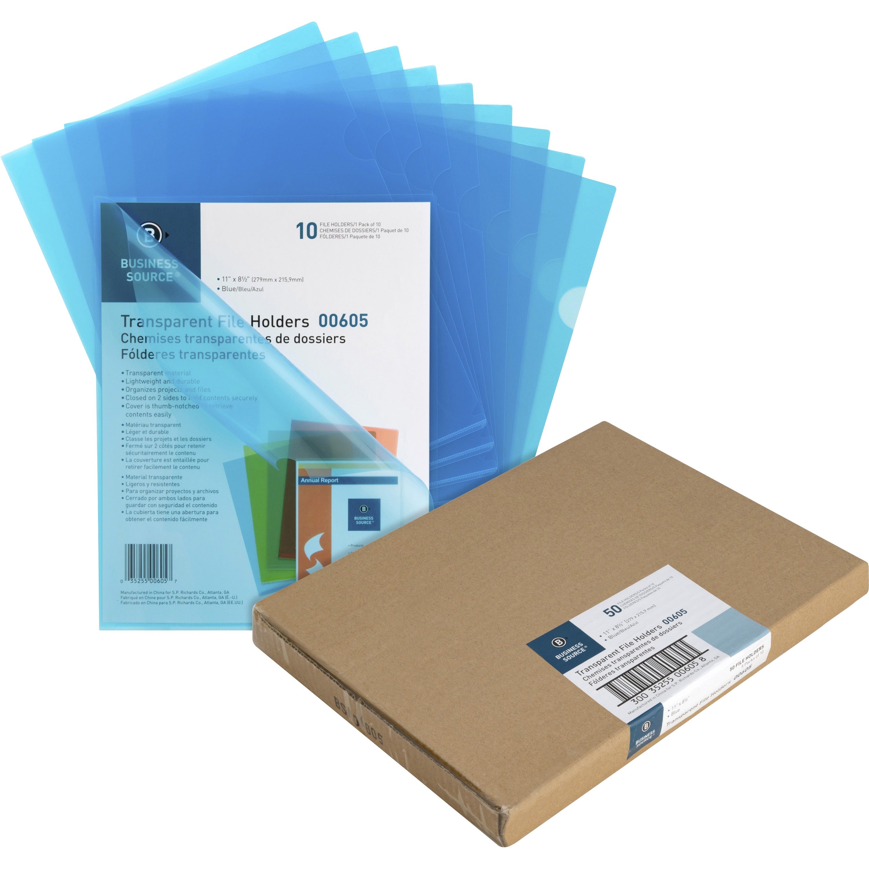 business-source-letter-file-sleeve-8-1-2-x-11-20-sheet-capacity-blue-50-box_bsn00605bx - 1