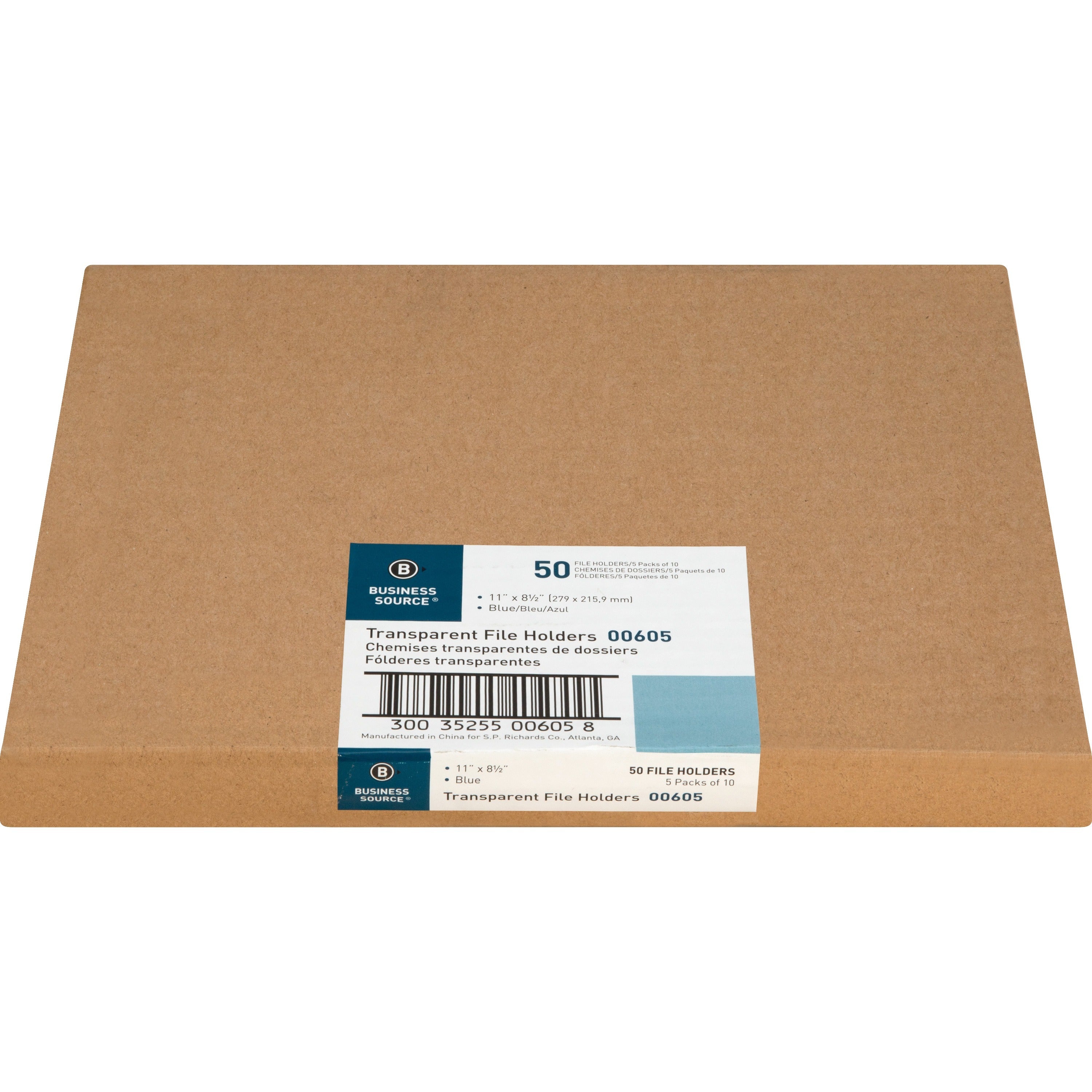 business-source-letter-file-sleeve-8-1-2-x-11-20-sheet-capacity-blue-50-box_bsn00605bx - 2