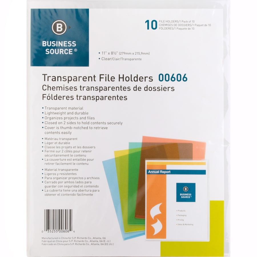 business-source-letter-file-sleeve-8-1-2-x-11-20-sheet-capacity-clear-10-pack_bsn00606 - 6