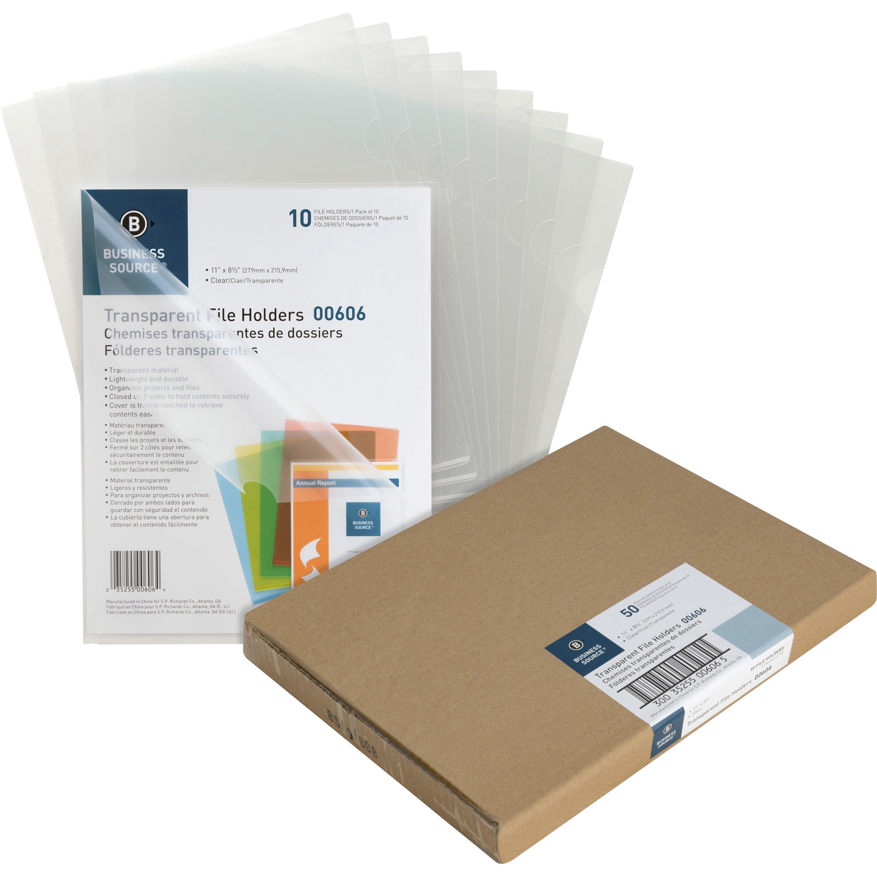 business-source-letter-file-sleeve-8-1-2-x-11-20-sheet-capacity-clear-50-box_bsn00606bx - 1