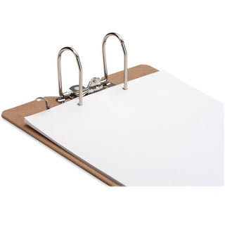 Business Source Lever Archboard - 2" Clip Capacity - 8 1/2" x 14" - Lever Arch - Hardboard - Brown - 1 Each