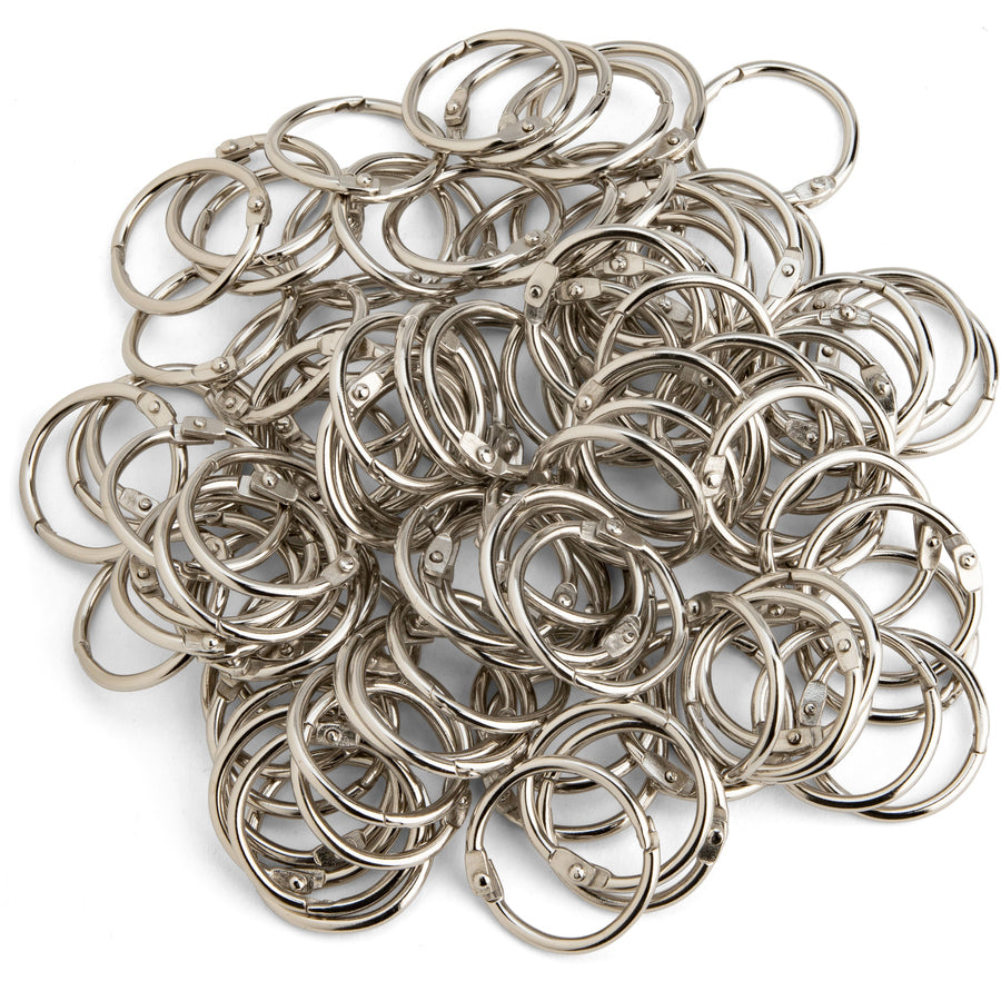 business-source-standard-book-rings-1-diameter-silver-nickel-plated-100-box_bsn01436 - 4