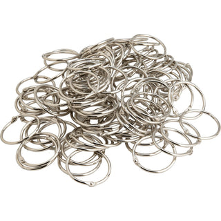 Business Source Standard Book Rings - 1.5" Diameter - Silver - Nickel Plated - 500 / Bundle