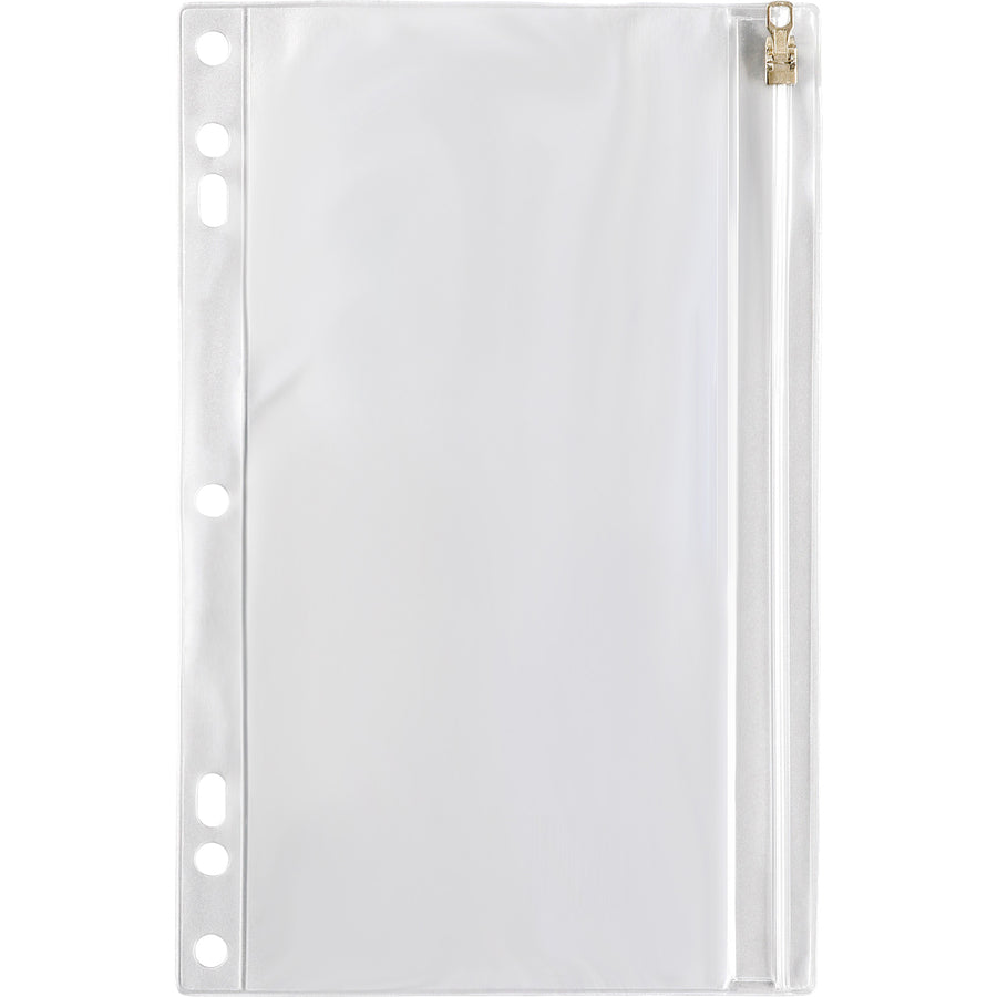 business-source-punched-economy-binder-pocket-95-height-x-6-width-7-x-holes-ring-binder-clear-plastic-1-each_bsn01606 - 2