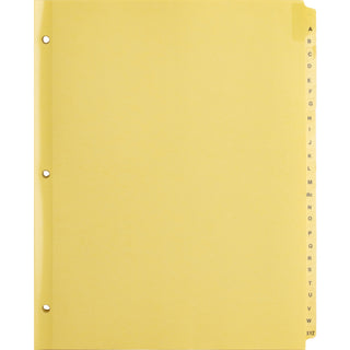 business-source-a-z-clear-plastic-tab-index-dividers-printed-tabs-character-a-z-25-tabs-set-85-divider-width-x-11-divider-length-letter-3-hole-punched-buff-divider-buff-plastic-tabs-25-set_bsn01806 - 1