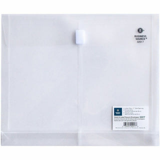 Business Source Letter File Pocket - 8 1/2" x 11" - 1" Expansion - Clear - 1 Each