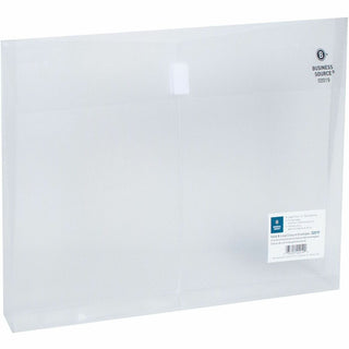 Business Source Legal File Pocket - 8 1/2" x 14" - 1" Expansion - Clear - 1 Each