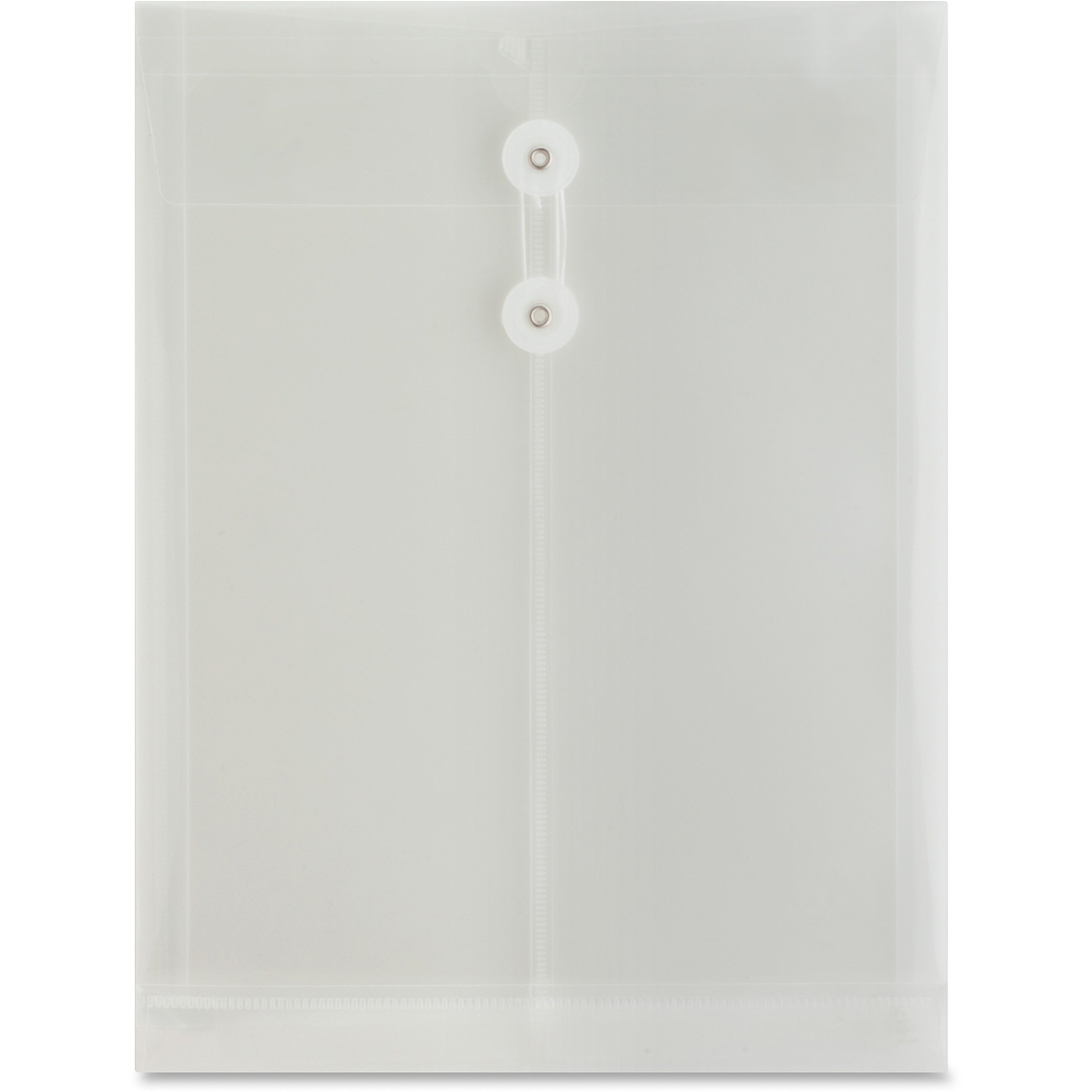 business-source-string-closure-top-open-poly-envelope-inter-department-10-width-x-13-length-string-button-1-each-clear_bsn02020 - 1