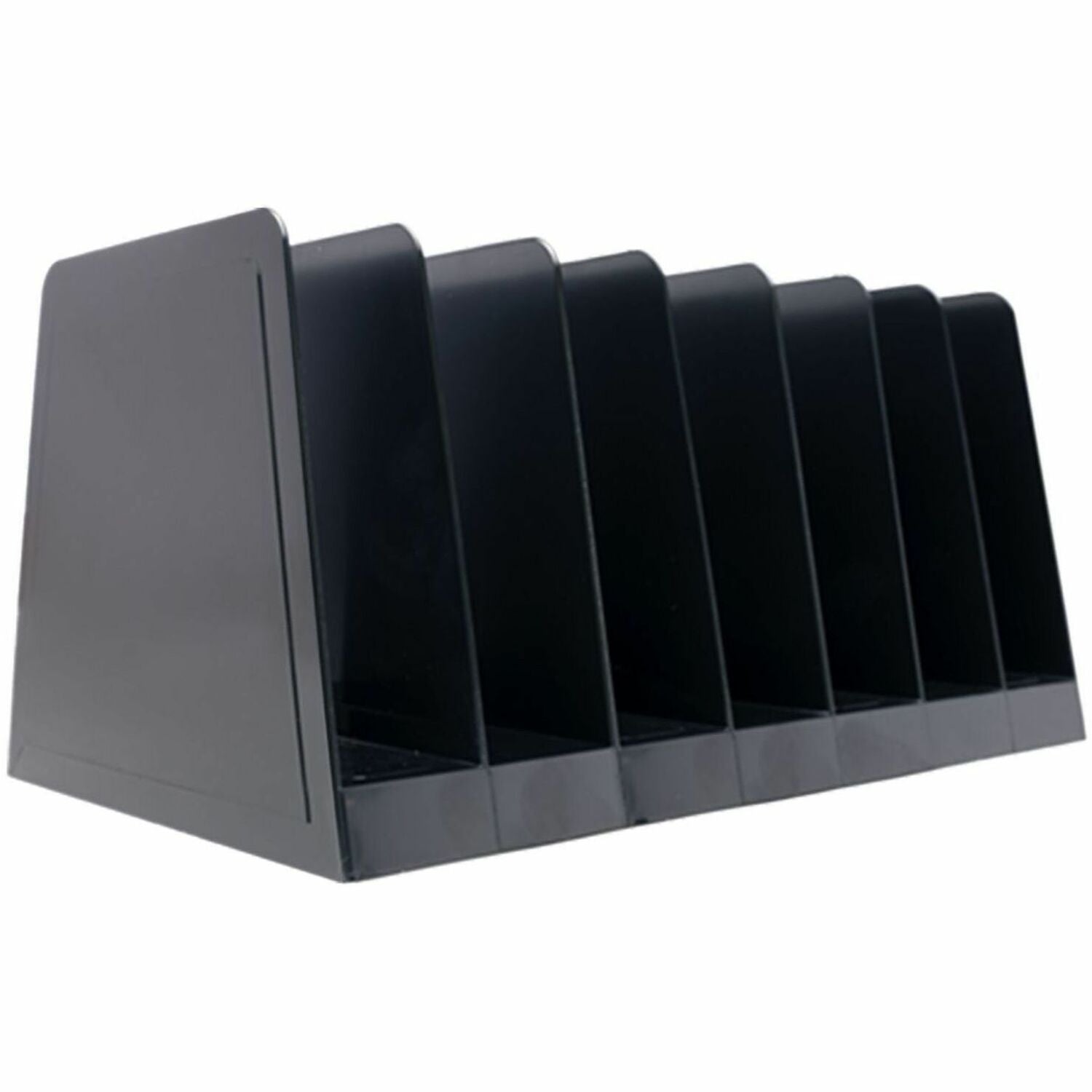 Business Source Desk Step Sorter - 4.5" Height x 8.8" Width x 5.5" DepthDesktop - 25% Recycled - Black - Plastic - 1 Each