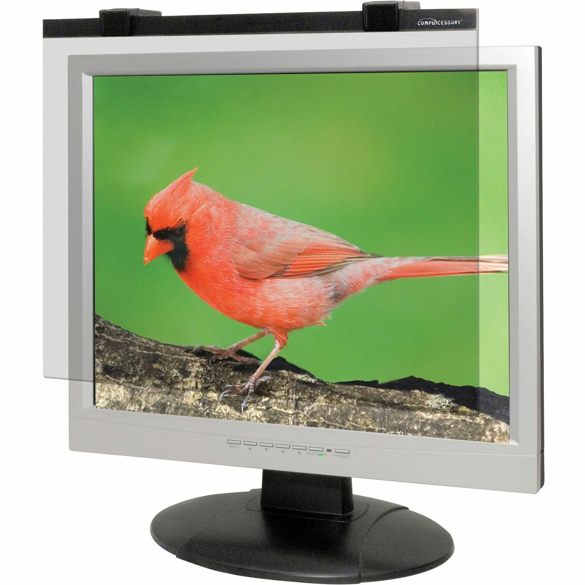 Business Source 19"-20" Monitor Antiglare Filter Black - For 19" Widescreen LCD, 20" Monitor - 16:10 - Acrylic - Anti-glare - 1 Pack - 1
