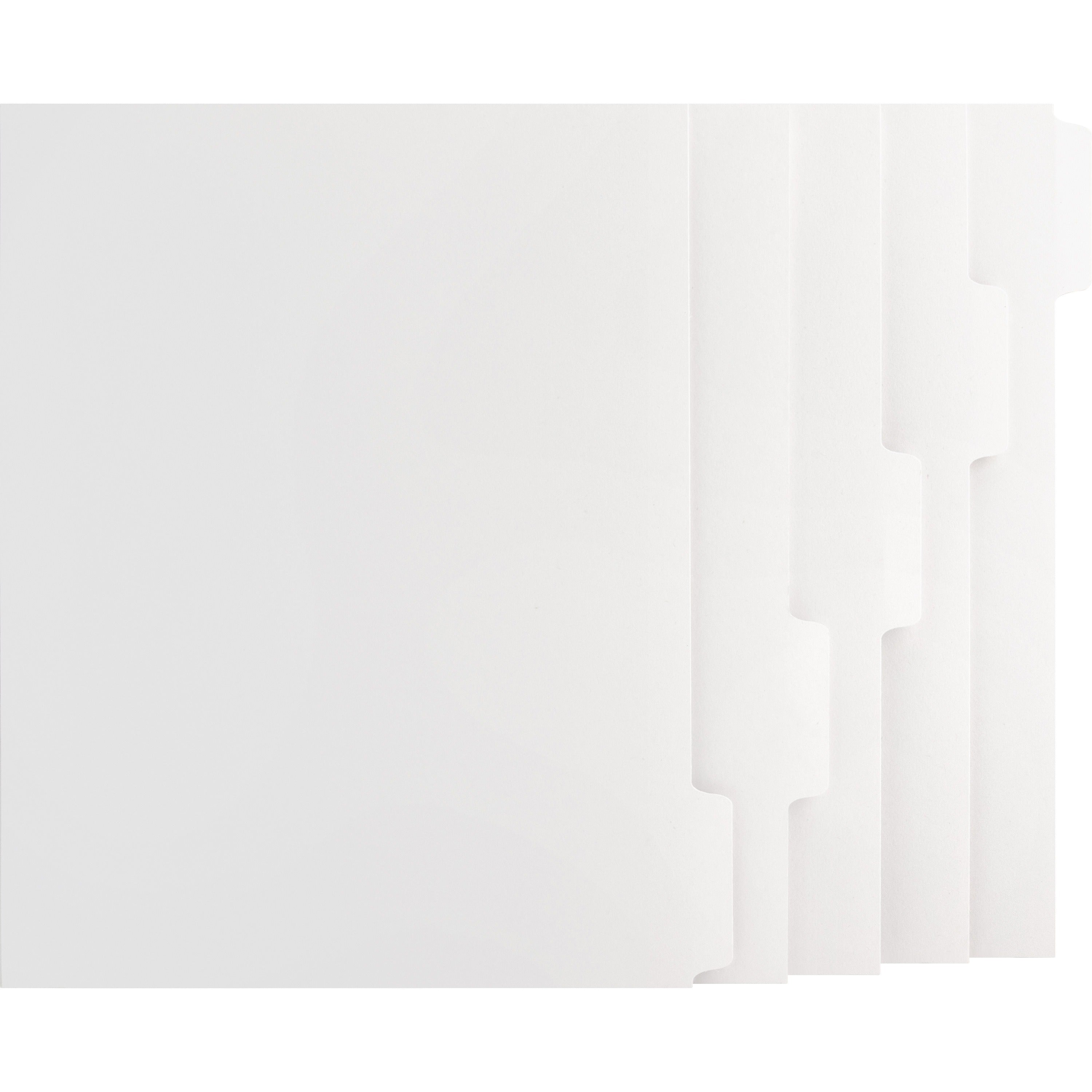business-source-tab-printer-economy-index-dividers-print-on-tabs-5-tabs-set-85-divider-width-x-11-divider-length-letter-white-divider-white-tabs-50-box_bsn21000 - 1