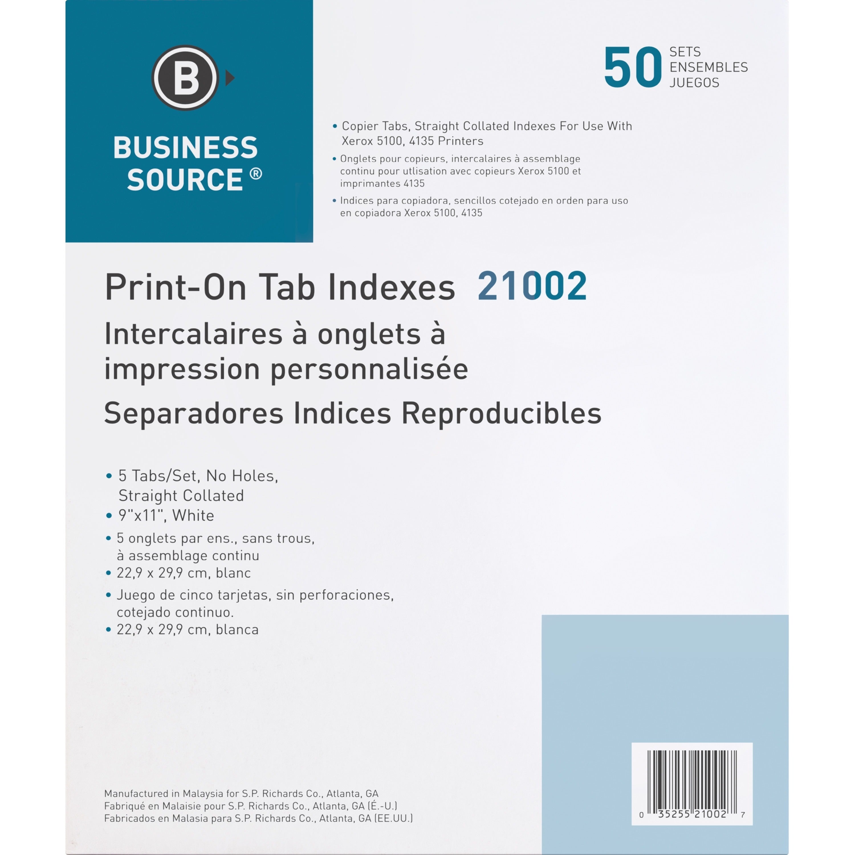 business-source-straight-collated-print-on-tab-divider-print-on-tabs-5-tabs-set-9-divider-width-x-11-divider-length-letter-white-divider-white-tabs-50-box_bsn21002 - 3
