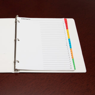 business-source-a-z-tab-table-of-contents-index-dividers-printed-tabs-character-a-z-25-tabs-set-85-divider-width-x-11-divider-length-letter-3-hole-punched-white-mylar-divider-white-mylar-tabs-25-set_bsn21905 - 3