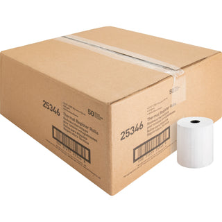 Business Source Thermal Paper - 3 1/8" x 230 ft - 48 g/m2 Grammage - Smooth - 50 / Carton - White