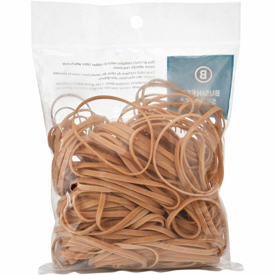 Business Source Rubber Bands - Size: #32 - 3" Length - 125 mil Thickness - 237 / Pack - Natural
