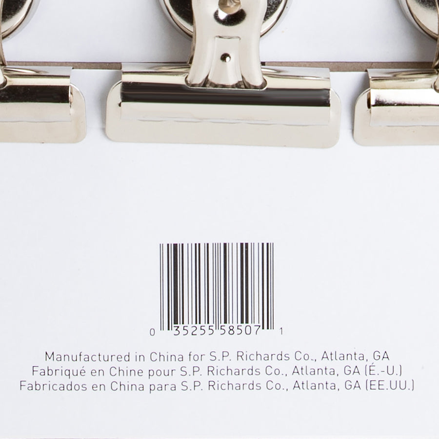 Business Source Magnetic Grip Clips Pack - No. 2 - 2.3" Width - for Paper - Magnetic, Heavy Duty - 12 / Box - Silver
