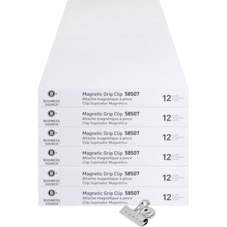 business-source-magnetic-grip-clips-pack-no-2-23-width-for-paper-magnetic-heavy-duty-72-bundle-silver_bsn58507bd - 1