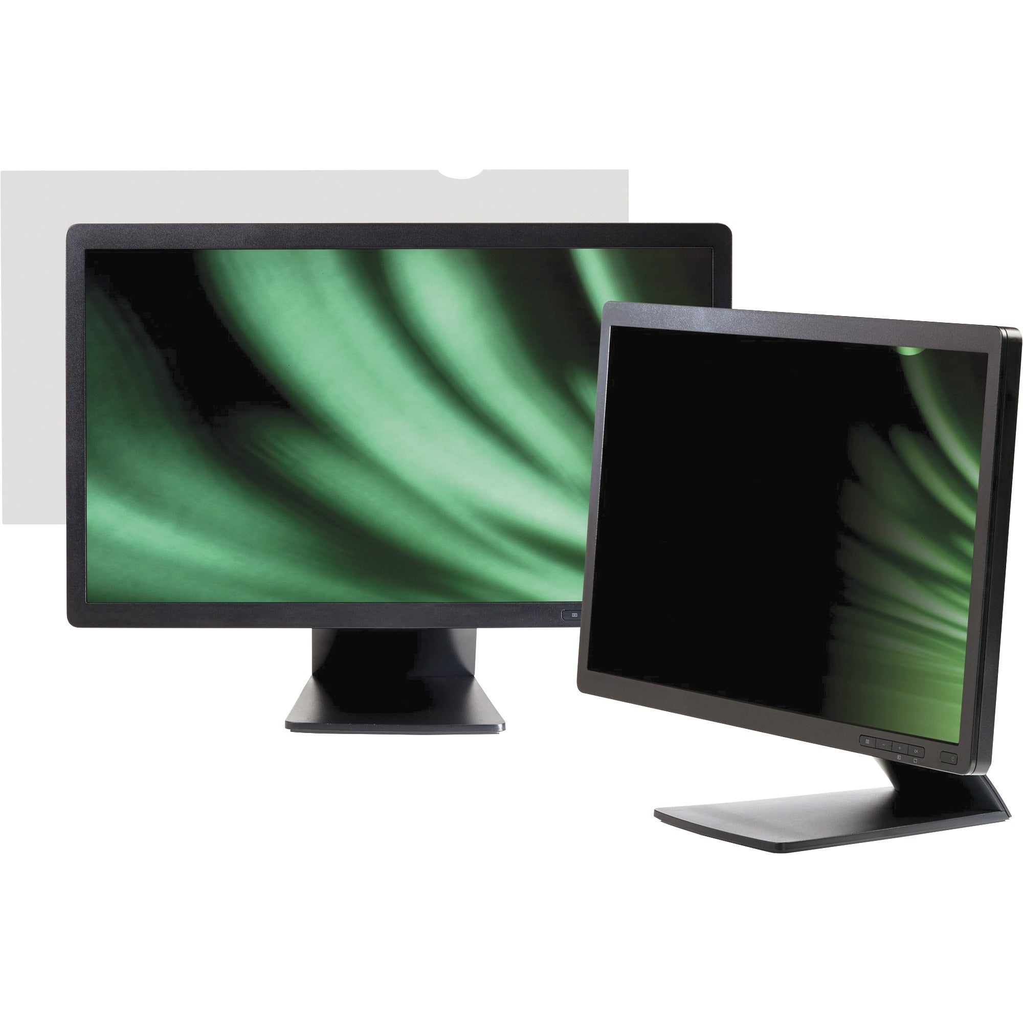 Business Source Widescreen Frameless Privacy Filter Black - For 22" Widescreen LCD Monitor - 16:10 - Damage Resistant - Anti-glare - 1 Pack - 1