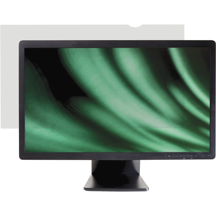 Business Source Widescreen Frameless Privacy Filter Black - For 22" Widescreen LCD Monitor - 16:10 - Damage Resistant - Anti-glare - 1 Pack - 2