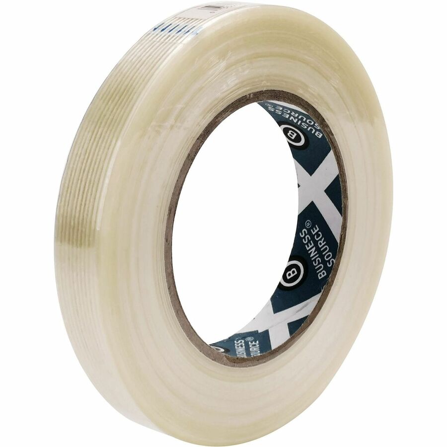 Business Source Filament Tape - 60 yd Length x 0.75" Width - 3" Core - Fiberglass Filament - For Reinforcing - 1 / Roll - White