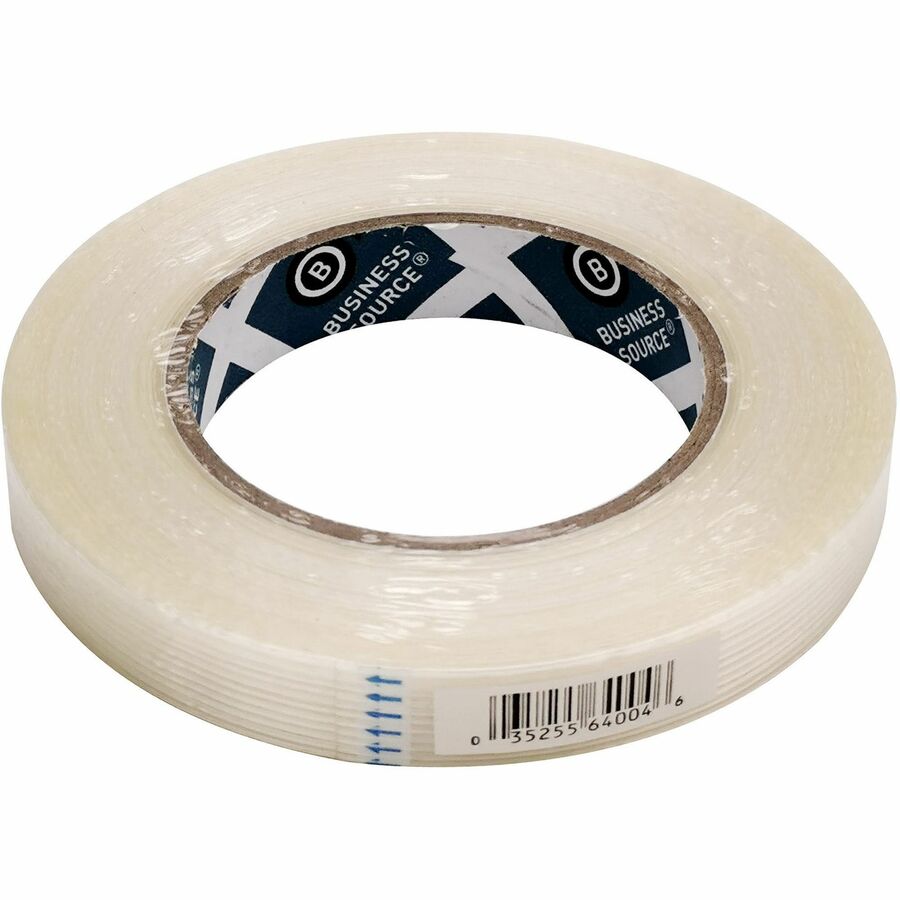 Business Source Filament Tape - 60 yd Length x 0.75" Width - 3" Core - Fiberglass Filament - For Reinforcing - 1 / Roll - White