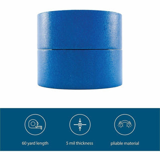 Business Source Multisurface Painter's Tape - 60 yd Length x 2" Width - 5.5 mil Thickness - 2 / Pack - Blue