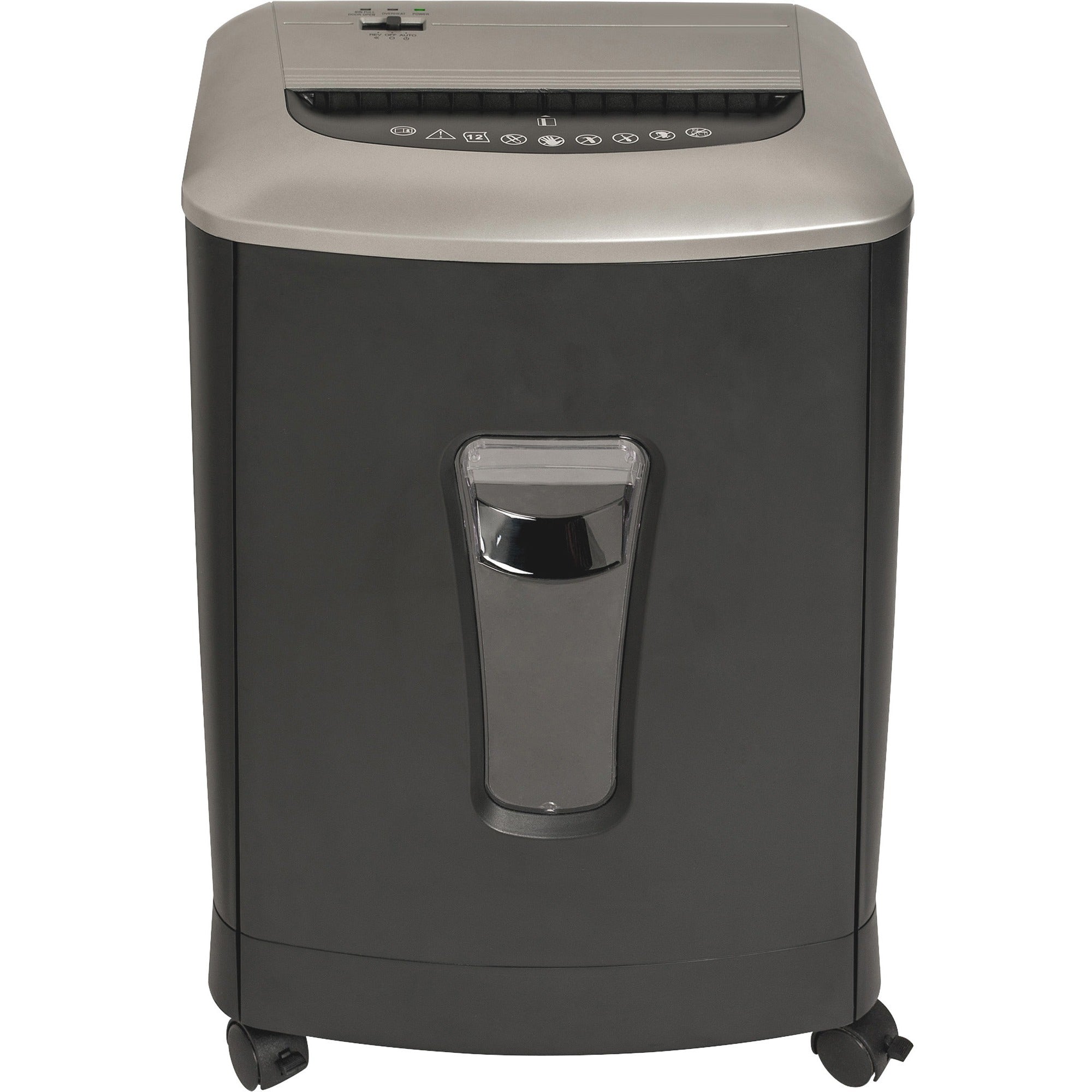 business-source-light-duty-cross-cut-shredder-non-continuous-shredder-cross-cut-12-per-pass-for-shredding-paper-credit-card-staples-paper-clip-p-3-866-throat-3-minute-run-time-30-minute-cool-down-time-423-gal-wastebin-capacity_bsn70000 - 1