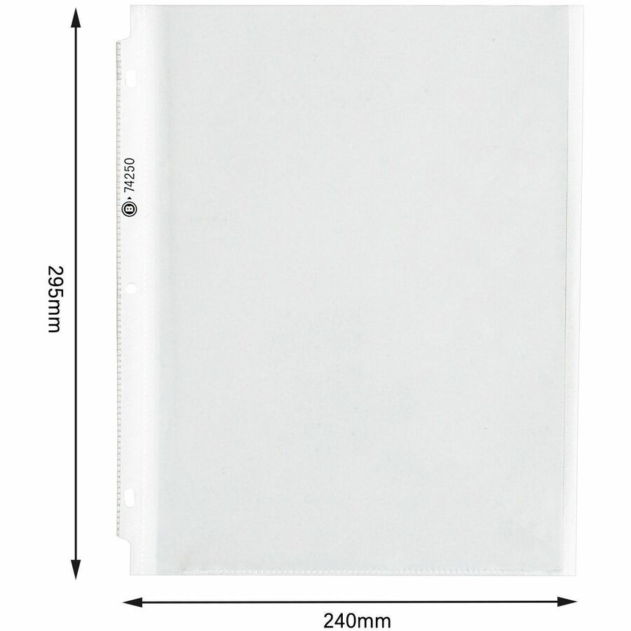 Business Source Heavy-duty Sheet Protectors - 8.5" Width - 100 x Sheet Capacity - Ring Binder - Top Loading - Clear - 25 / Pack