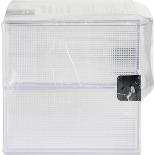 Business Source 2-drawer Storage Organizer - 2 Drawer(s) - 6" Height x 6" Width x 6" DepthDesktop - Clear - 1 Each