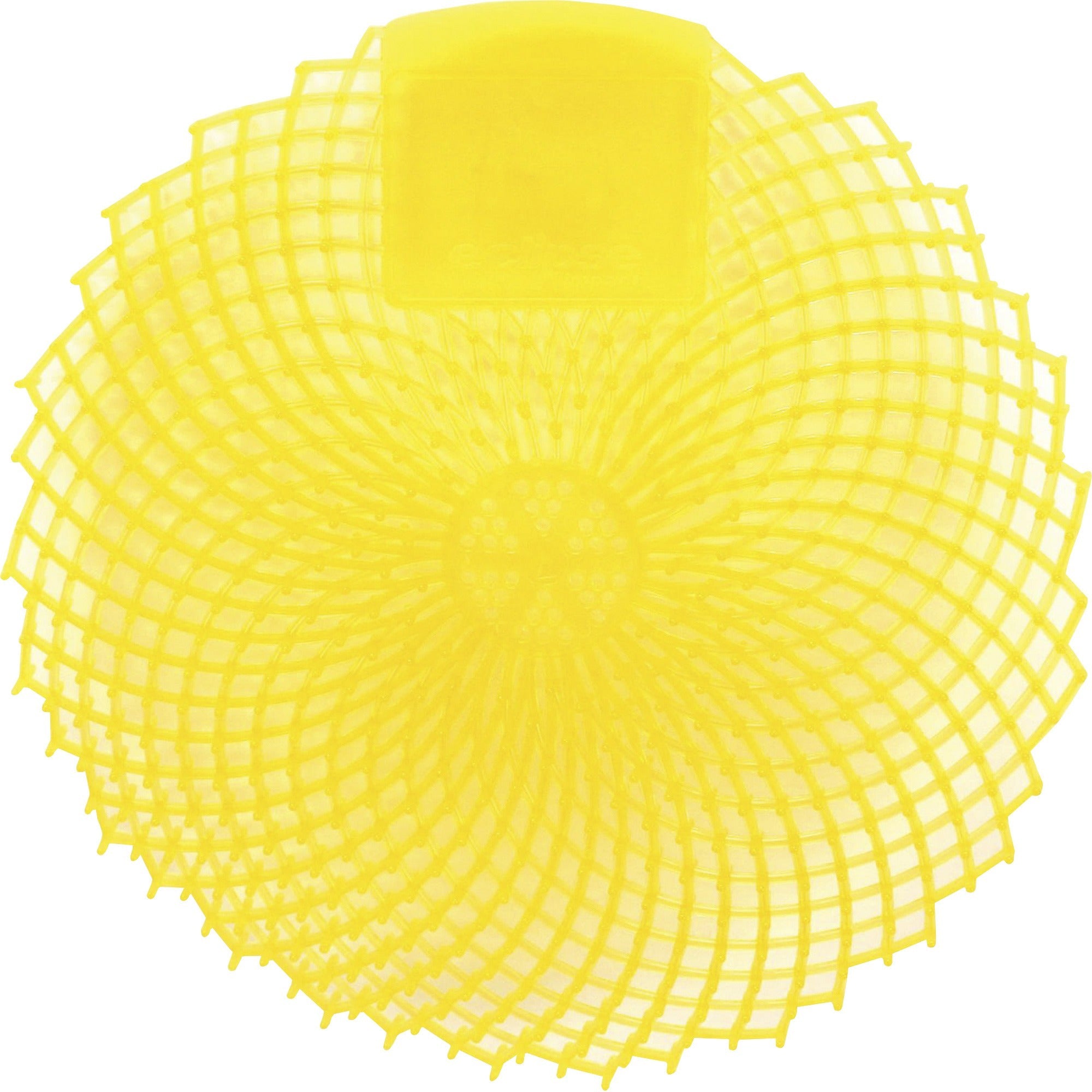 Genuine Joe Eclipse Scented Urinal Screen - Anti-splash, Flexible, Deodorizer, Sturdy - 1 Dozen - Yellow