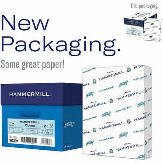 Hammermill Colors Recycled Copy Paper - Canary - Legal - 8 1/2" x 14" - 20 lb Basis Weight - 5000 / Carton - Jam-free - Canary