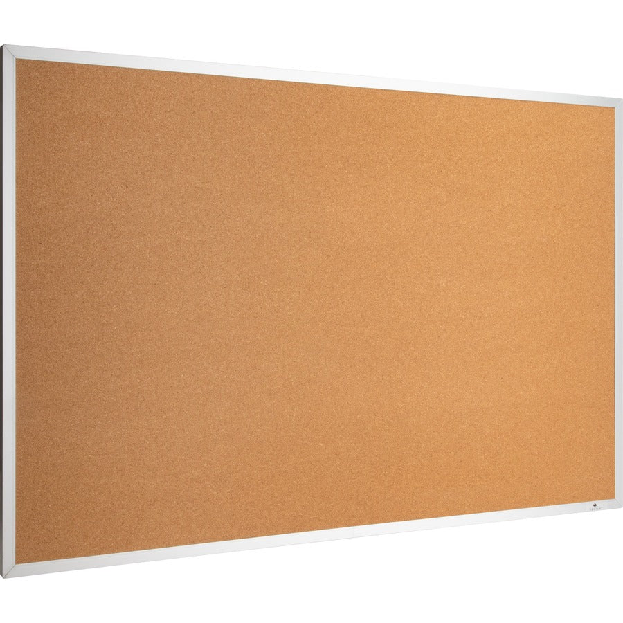 Lorell Bulletin Board - 48" Height x 72" Width - Cork Surface - Long Lasting, Warp Resistant - Silver Aluminum Frame - 1 Each