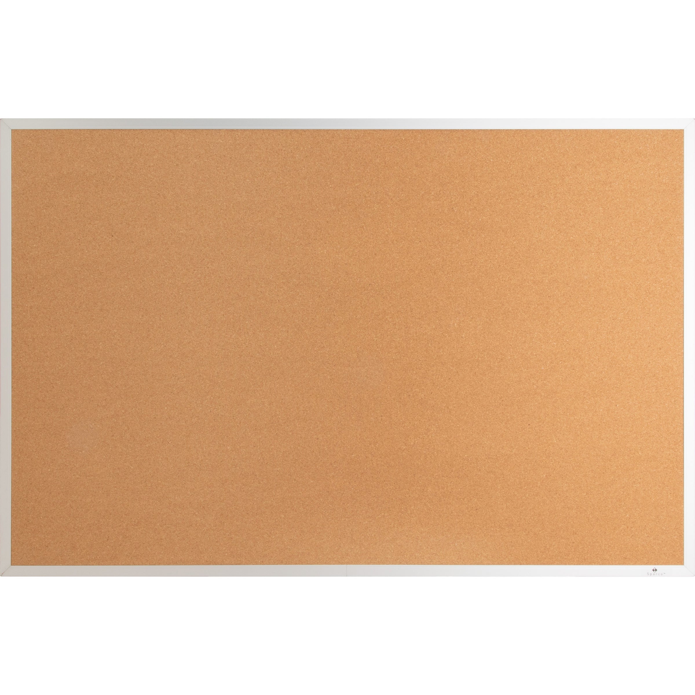 Lorell Bulletin Board - 48" Height x 72" Width - Cork Surface - Long Lasting, Warp Resistant - Silver Aluminum Frame - 1 Each