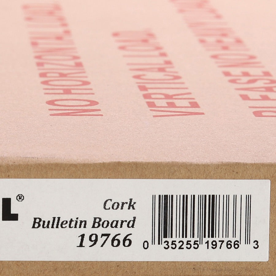 Lorell Bulletin Board - 18" Height x 24" Width - Cork Surface - Long Lasting, Warp Resistant - Brown Oak Frame - 1 Each