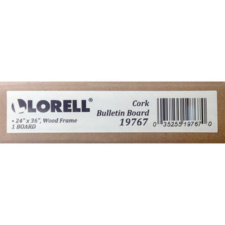 Lorell Bulletin Board - 24" Height x 36" Width - Cork Surface - Long Lasting, Warp Resistant - Brown Oak Frame - 1 Each