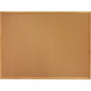 Lorell Bulletin Board - 36" Height x 48" Width - Cork Surface - Long Lasting, Warp Resistant - Brown Oak Frame - 1 Each - 1