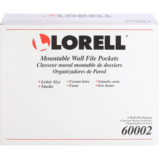 Lorell Wall File Pockets - 14.8" Height x 13.1" Width x 4.3" Depth - Smoke - 3 / Pack