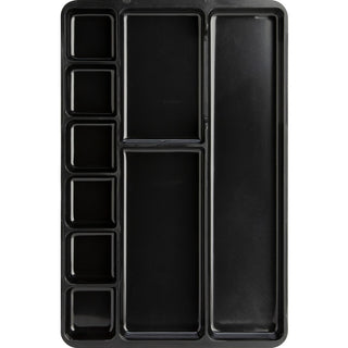 Lorell Drawer Tray Organizer - 9 Compartment(s) - 1.3" Height x 14" Width x 9.4" Depth - Black - 1 Each
