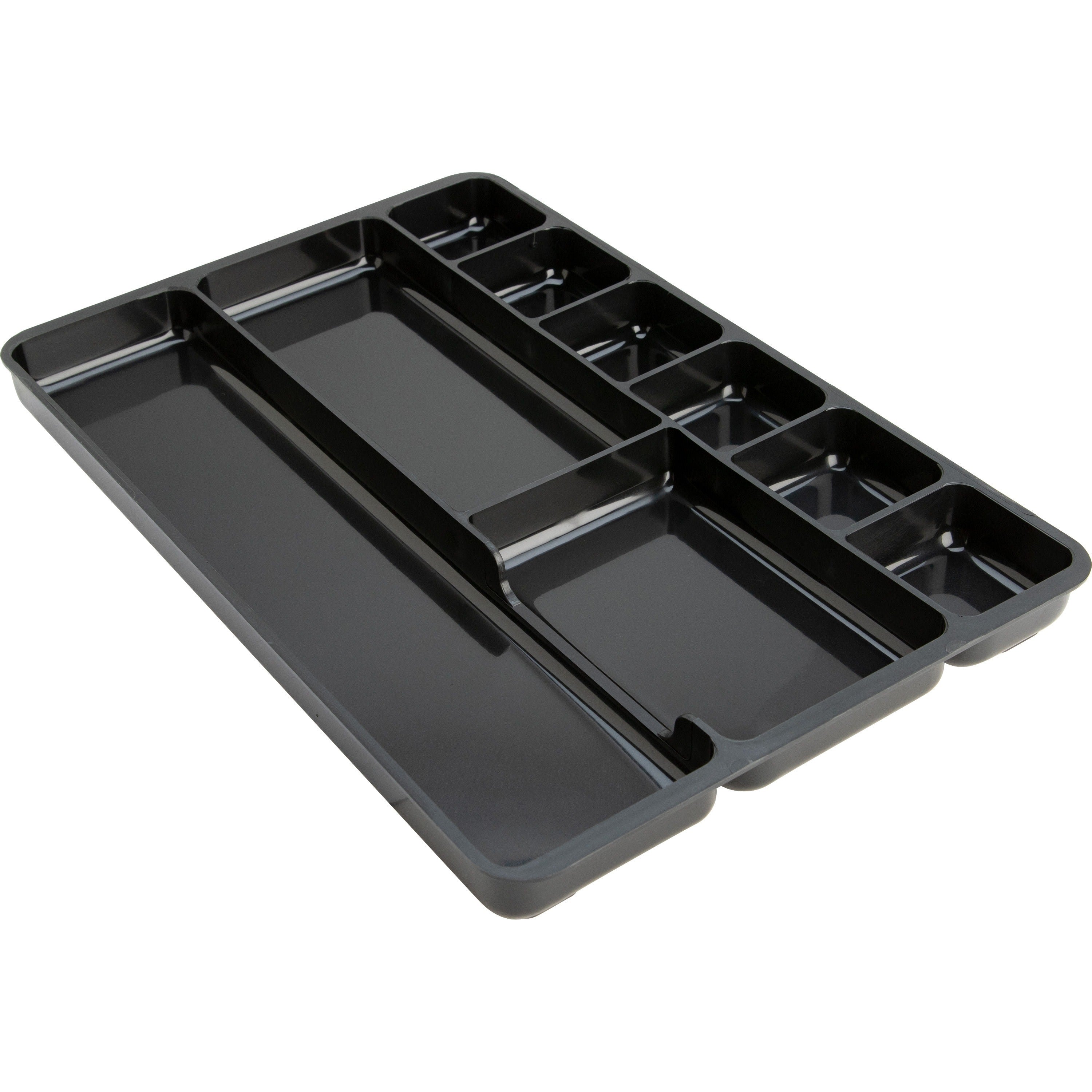 lorell-drawer-tray-organizer-9-compartments-13-height-x-14-width-x-94-depth-black-1-each_llr60006 - 1