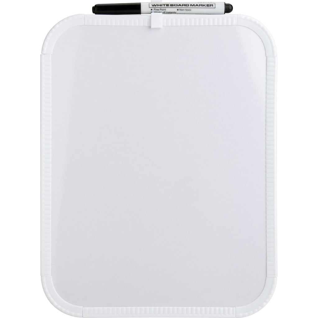 lorell-personal-whiteboard-11-09-ft-width-x-85-07-ft-height-white-melamine-surface-white-plastic-frame-rectangle-1-each_llr75620 - 1