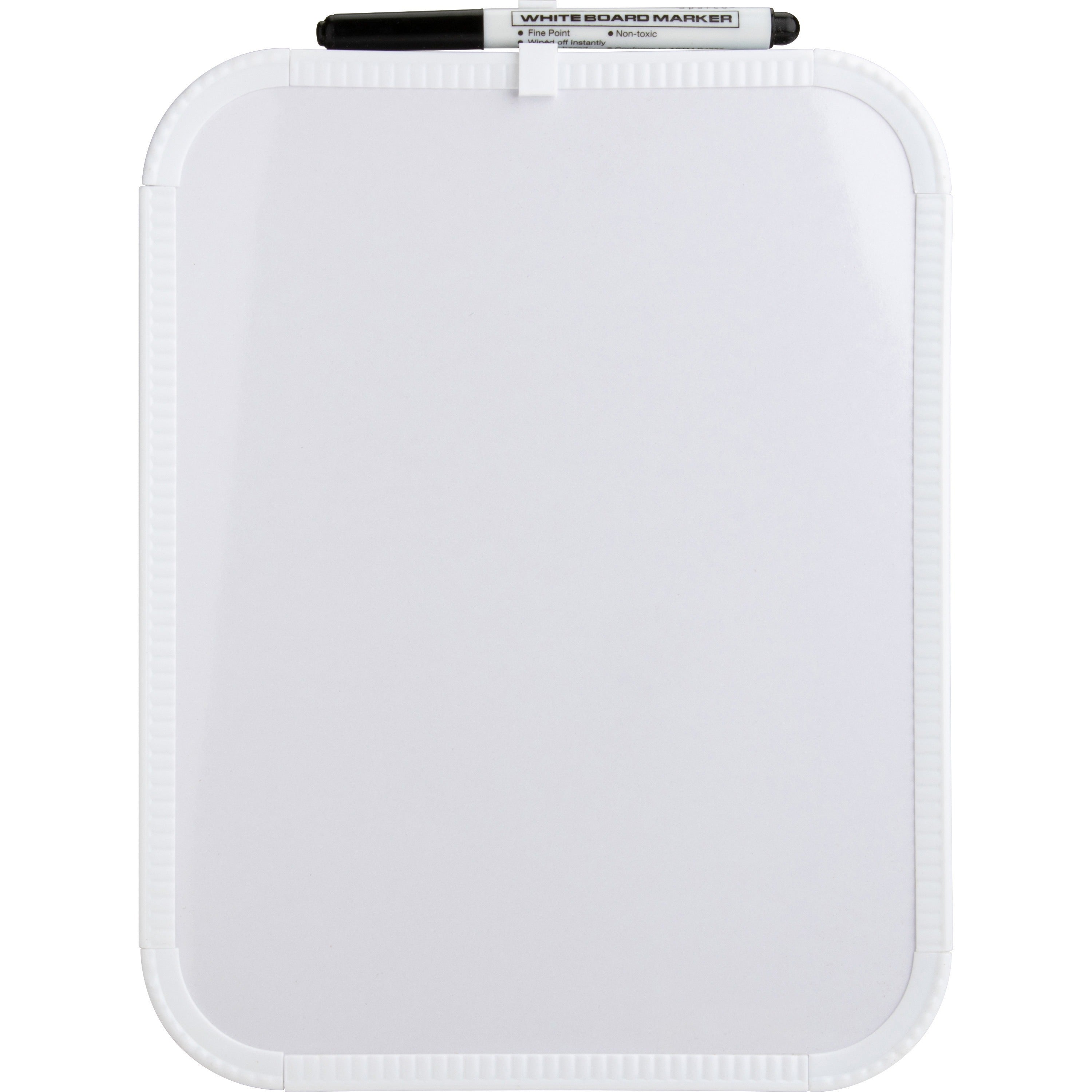 lorell-personal-whiteboard-11-09-ft-width-x-85-07-ft-height-white-melamine-surface-white-plastic-frame-rectangle-1-each_llr75620 - 1
