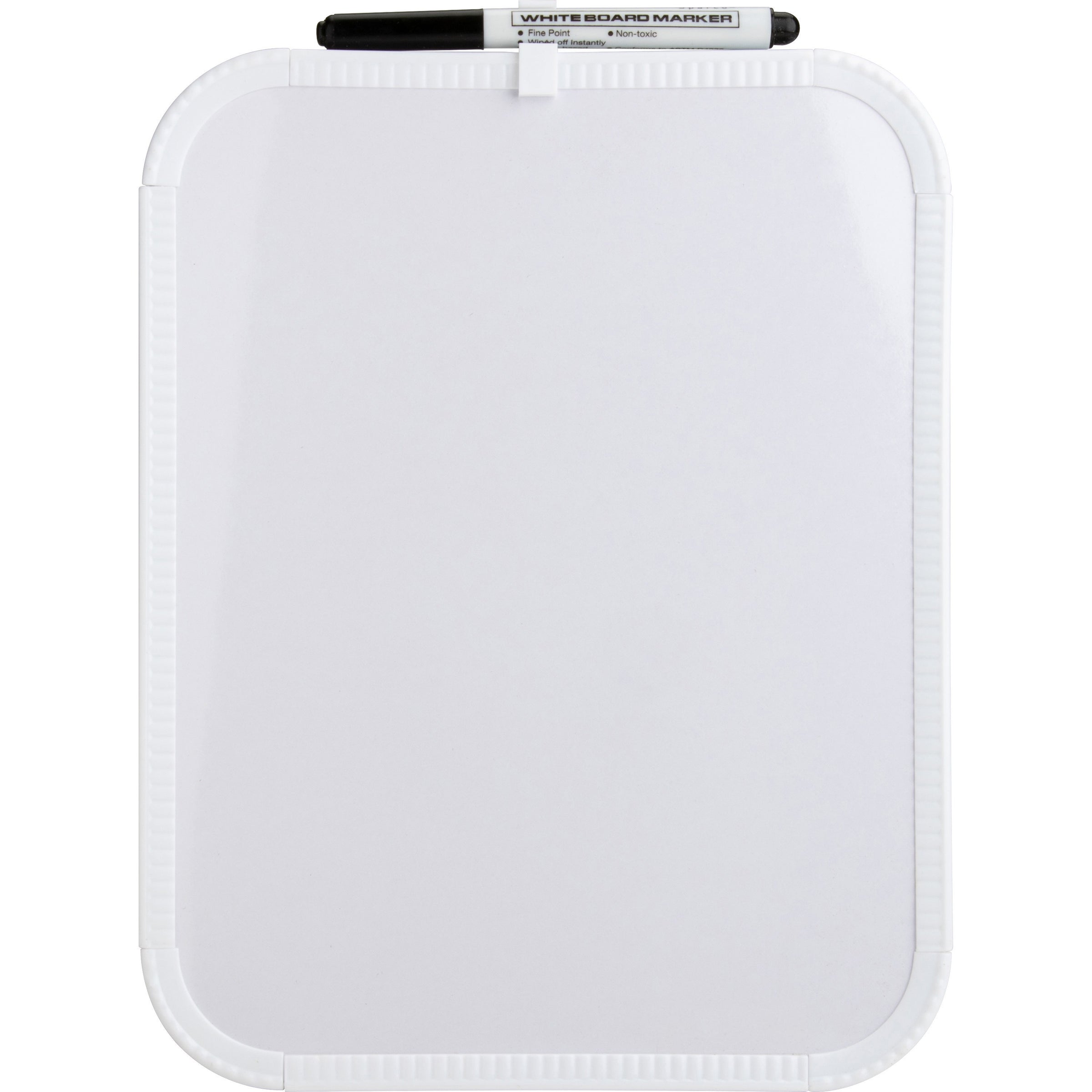 lorell-personal-whiteboards-11-09-ft-width-x-85-07-ft-height-white-melamine-surface-white-plastic-frame-rectangle-6-bundle_llr75620bd - 3