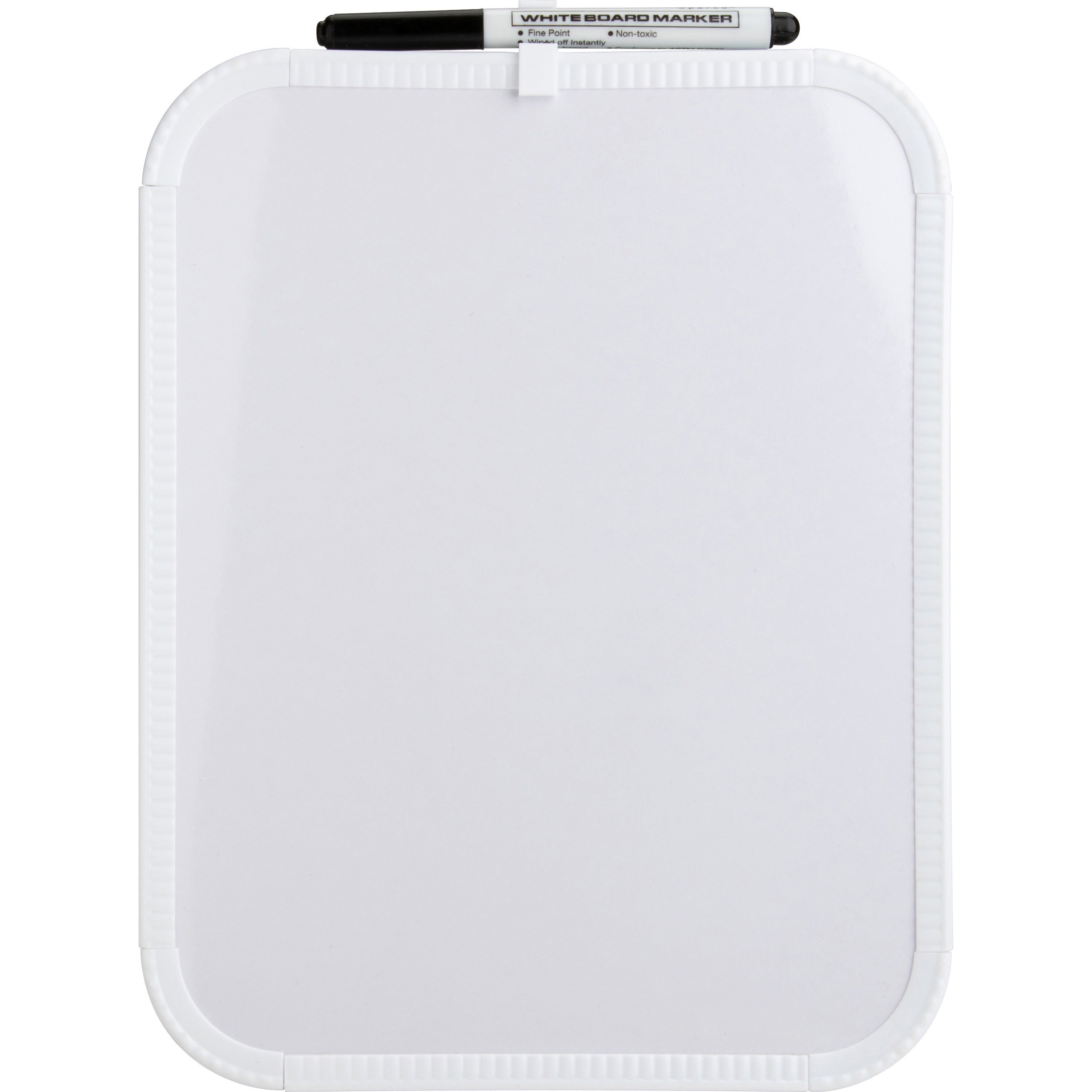 lorell-personal-whiteboards-11-09-ft-width-x-85-07-ft-height-white-melamine-surface-white-plastic-frame-rectangle-6-bundle_llr75620bd - 3