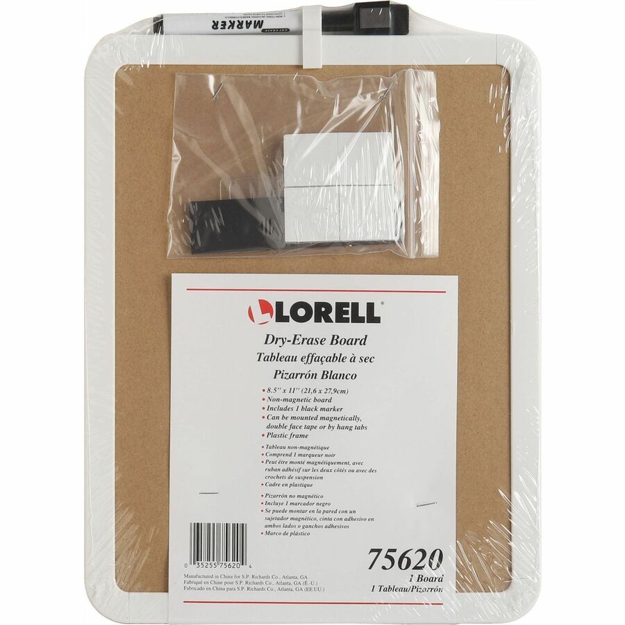 Lorell Personal Whiteboards - 11" (0.9 ft) Width x 8.5" (0.7 ft) Height - White Melamine Surface - White Plastic Frame - Rectangle - 6 / Bundle