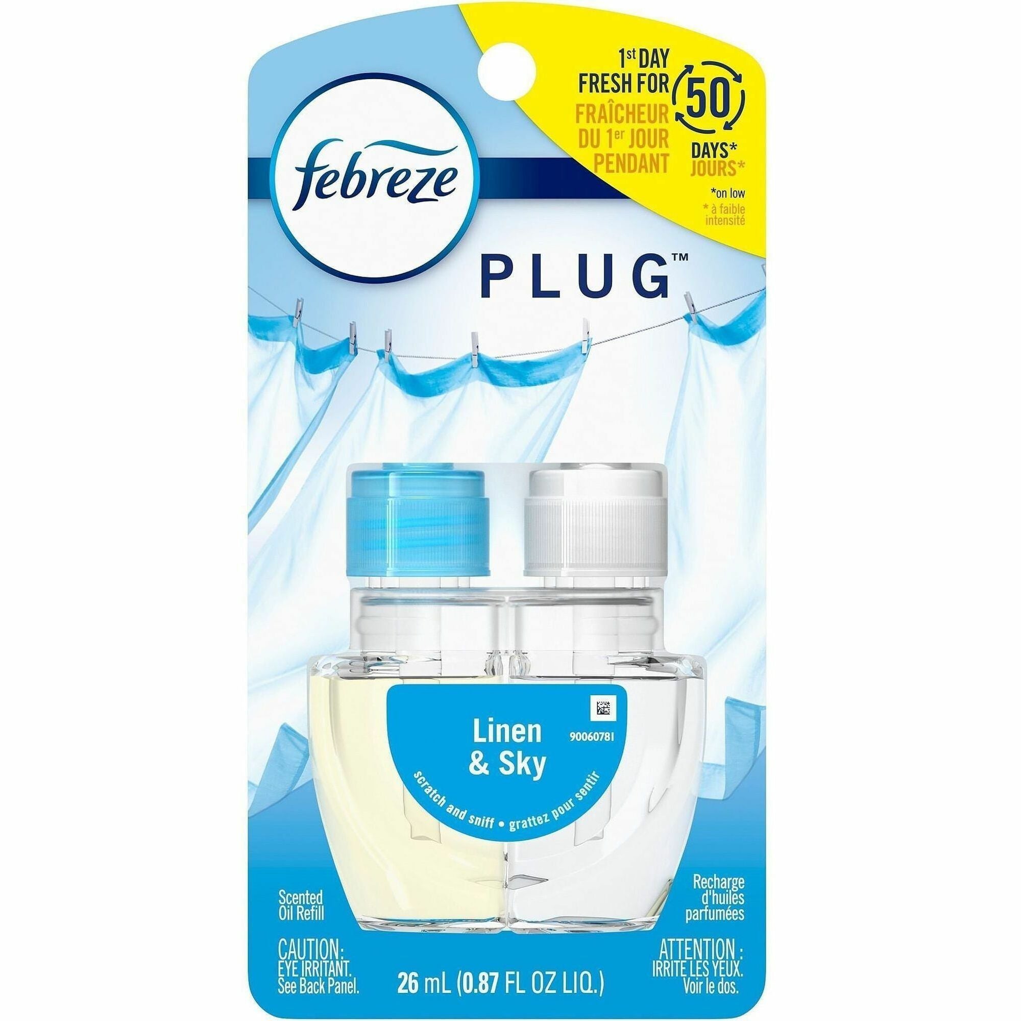 PLUG Air Freshener Refills, Linen and Sky, 0.87 oz