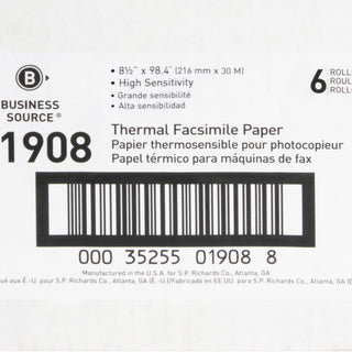 business-source-thermal-fax-paper-rolls-8-1-2-x-98-ft-6-carton-white_bsn01908 - 3
